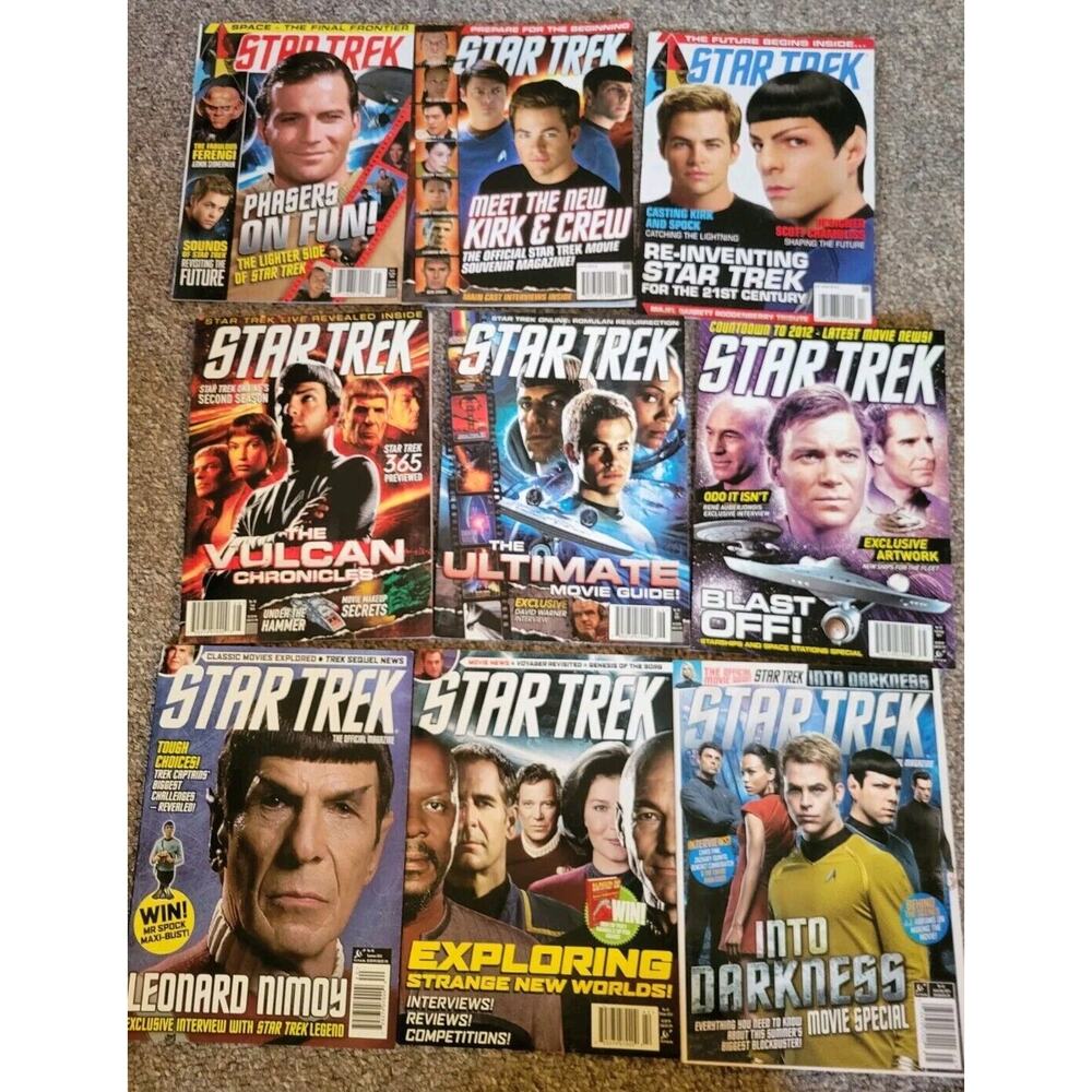 Lot of 9 Star Trek‎ Sci-Fi Official Collectibles Magazines 2009-2013